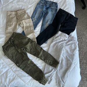 Stylish Kids Casual Bottoms Set - Beige, Blue, Black, Green, Gray